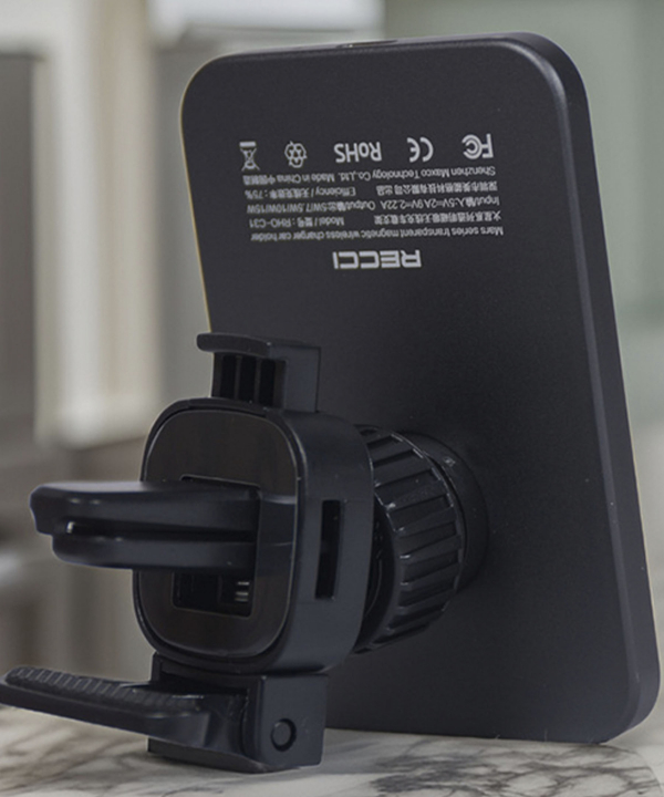 هولدر و شارژر بی سیم گوشی موبایل مگنتی داخل خودرو رسیRecci RHO-C31 Wireless Car Holder Magnetic Charger