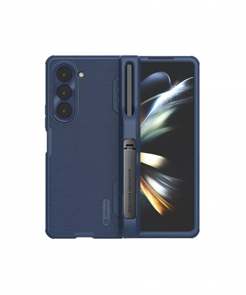 قاب محافظ سامسونگ زد فولد 5 نیلکین دارای نگهدارنده قلم Nillkin Samsung Galaxy Z Fold 5 Super Frosted Shield Fold Pen holder vers