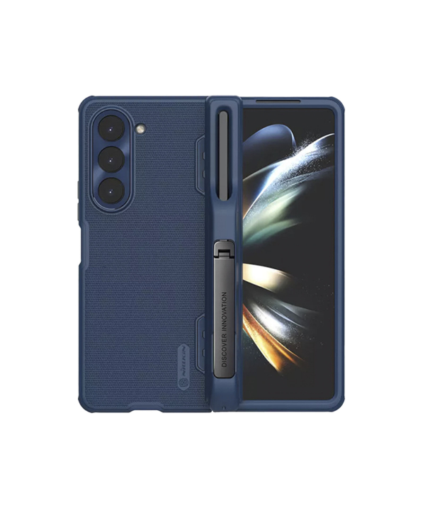 قاب محافظ سامسونگ زد فولد 5 نیلکین دارای نگهدارنده قلم Nillkin Samsung Galaxy Z Fold 5 Super Frosted Shield Fold Pen holder vers