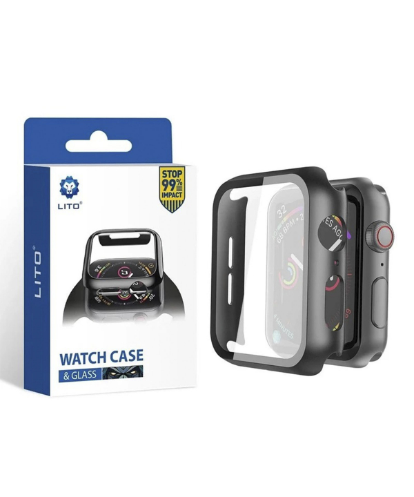 محافظ صفحه نمایش شیشه‌‌ای و قاب اپل واچ سری7 سایز 41 میلی متر لیتو LITO S+ Apple Watch Series 7 41mm Glass & Case