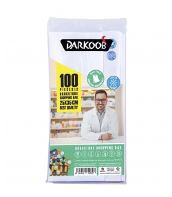 پاکت خرید دسته دار داروخانه دارکوب Darkoob با قابلیت انجماد 100 عددی