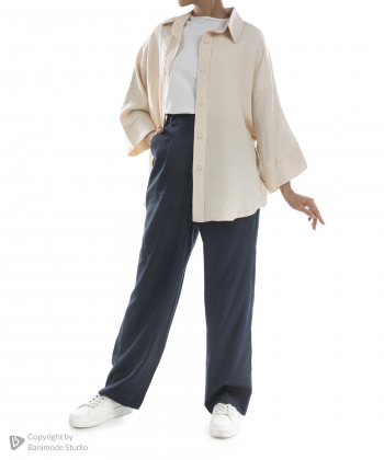 شومیز پلی استر آستین بلند زنانه وینکلر مدل AM-W0614183BL