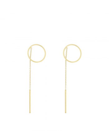 گوشواره دایره خط میو گلد Mio Gold کد E380