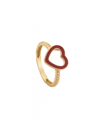 انگشتر قلب پیچ میناکاری رزین کیا گالری Kia Gallery کد RM657