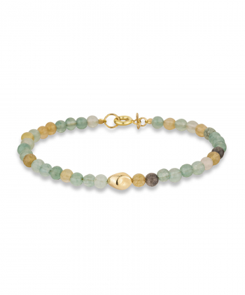 دستبند زنجیر طلا سنگی تک گوی کیا گالری Kia Gallery کد BT145