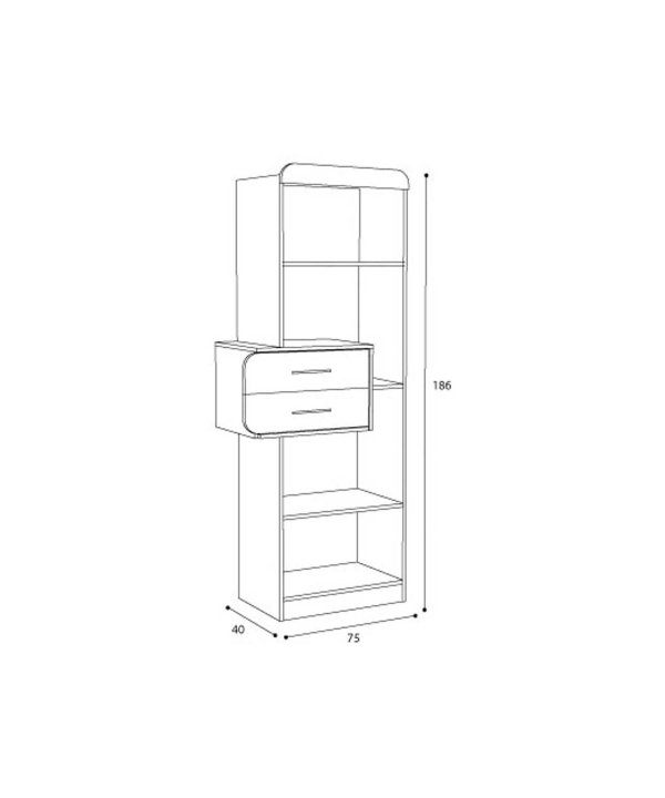 ویترین کتابخانه کم جا چوب Kamja Choob کد 11500018