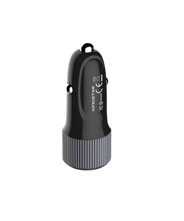 شارژر فندکی 38 وات کینگ استار مدل KC135i PD به همراه کابل USB-C به لایتنینگ