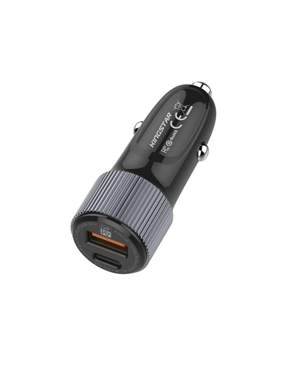 شارژر فندکی 38 وات کینگ استار مدل KC135C PD به همراه کابل USB-C