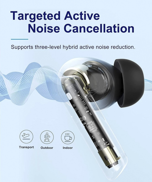 هدفون بلوتوثی کیو سی وای مدل Melobuds ANC HT05