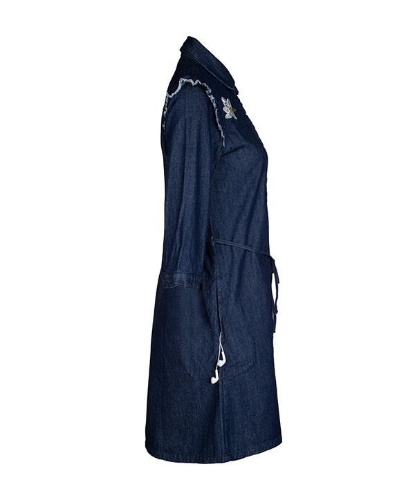 مانتو جین اسپرت دکمه دار آبی جوتی جینز Jooti Jeans