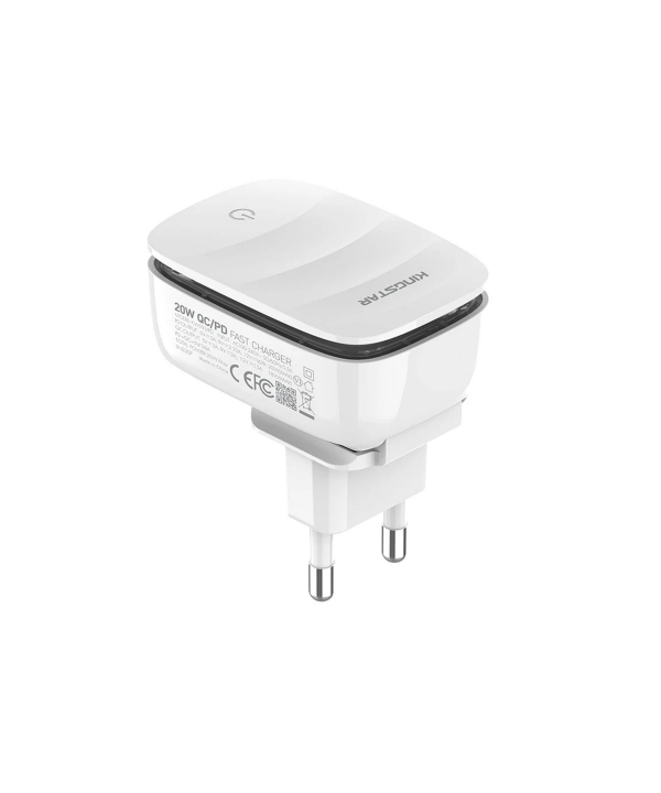 شارژر دیواری 20 وات کینگ استار مدل KW193C PD به همراه کابل USB-C