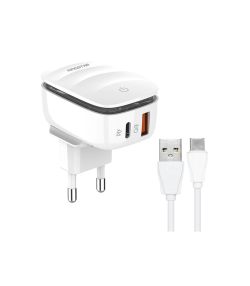 شارژر دیواری 20 وات کینگ استار مدل KW193C PD به همراه کابل USB-C