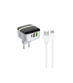 شارژر دیواری 32 وات کینگ استار مدل KW196 PD به همراه کابل USB-C