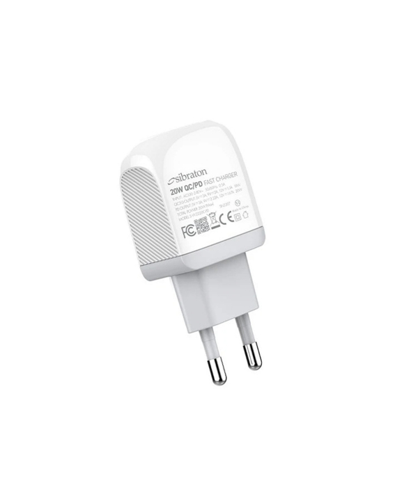شارژر دیواری 20 وات سیبراتون مدل SW2220i PD به همراه کابل لایتنینگ