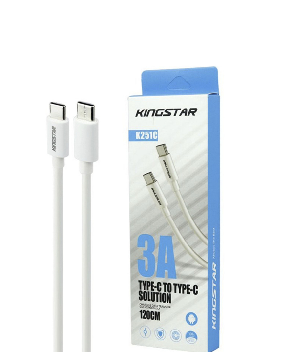 کابل تبدیل USB-C به USB-C کینگ استار مدل K251CC طول 1.1 متر