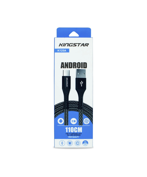کابل تبدیل USB به microUSB کینگ استار مدل K125A طول 1.1 متر