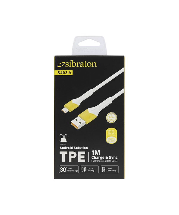 کابل تبدیل USB به microUSB سیبراتون مدل S403A طول 1 متر