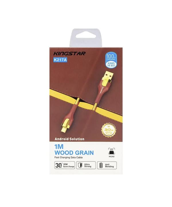 کابل تبدیل USB به MicroUSB کینگ استار مدل K217A طول 1 متر