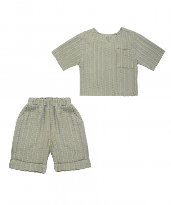 ست تیشرت و شلوارک پسرانه تیتیش مدل 23552