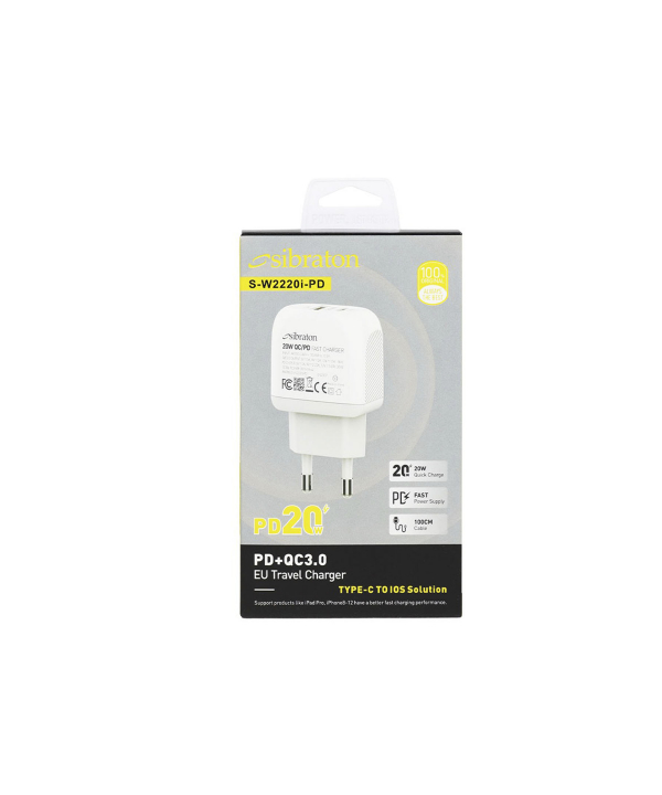 شارژر دیواری 20 وات سیبراتون مدل SW2220C PD به همراه کابل USB-C