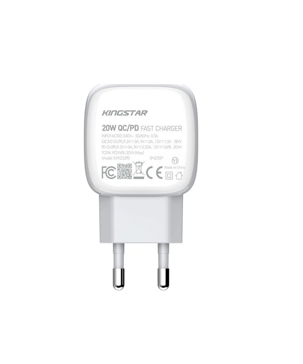 شارژر دیواری 18 وات کینگ استار مدل KW252 PD