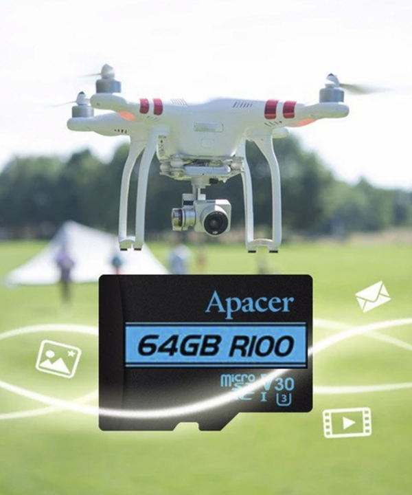 کارت حافظه microSDXC اپیسر مدل V30 کلاس 10 استاندارد UHS-I U3 سرعت 100MBps