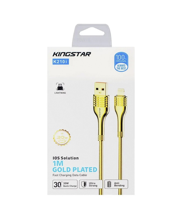 کابل تبدیل USB به لایتنینگ کینگ استار مدل K210i طول 1 متر