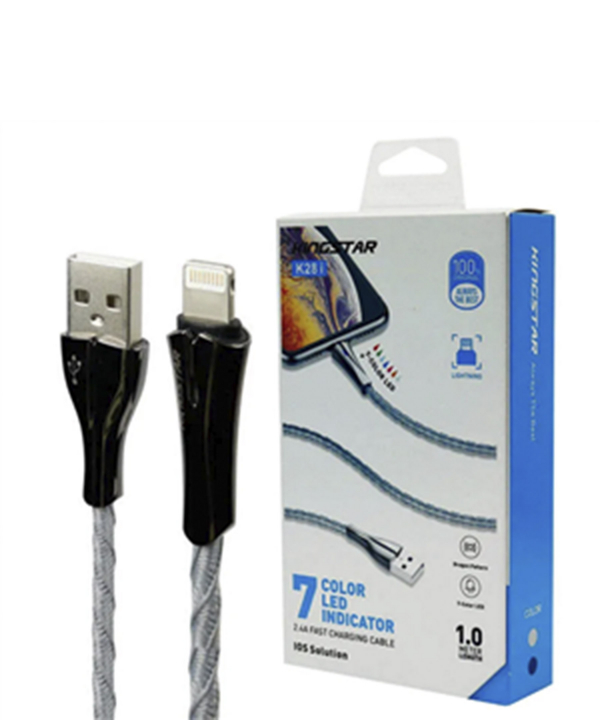 کابل تبدیل USB به لایتنینگ کینگ استار مدل +K28 i طول 1 متر