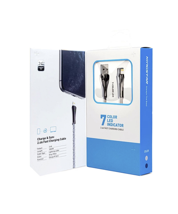 کابل تبدیل USB به لایتنینگ کینگ استار مدل +K28 i طول 1 متر