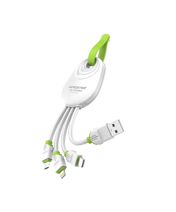 کابل تبدیل USB به USB-C/MicroUSB/لایتنینگ کینگ استار مدل K305