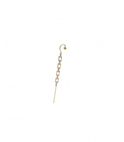 گوشواره طلا کراس عصایی مستطیل تاج Taj کد 26879