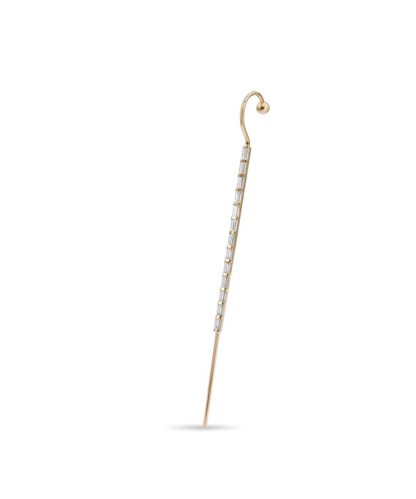 گوشواره طلا کراس عصایی باگت تاج Taj کد 27066