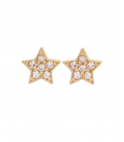 گوشواره طلا ستاره نگینی تاج Taj کد 3272