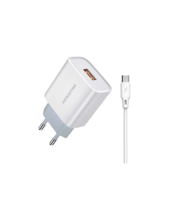 شارژر دیواری 18 وات کینگ استار مدل KW141C به همراه کابل USB-C