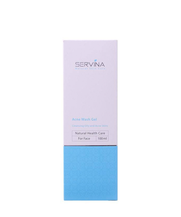 ژل شستشوی صورت برای پوست آکنه دار سروینا Servina مدل Acne Skin حجم 100میلی لیتر