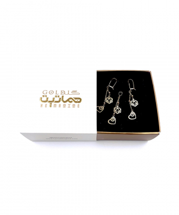 نیم ست الماس عاشق هماتیت گلد Hematite Gold کد 131808