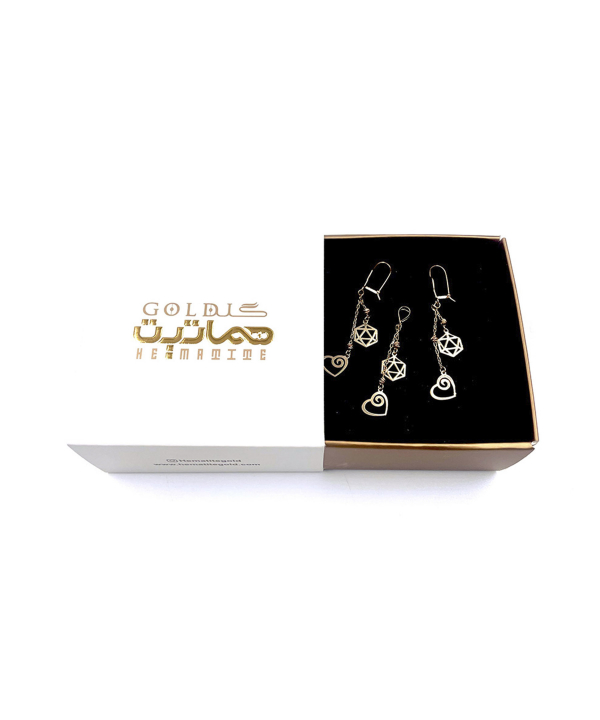 نیم ست الماس عاشق هماتیت گلد Hematite Gold کد 131808