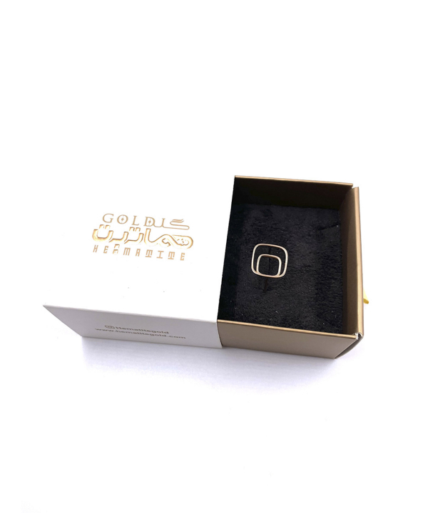 انگشتر مینیمال کیانا هماتیت گلد Hematite Gold کد 131118