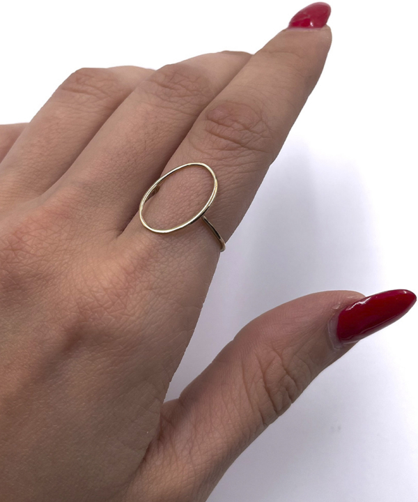 انگشتر مینیمال فلورا هماتیت گلد Hematite Gold کد 131190