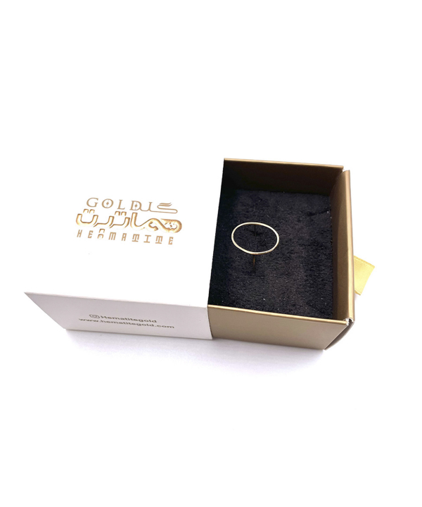 انگشتر مینیمال فلورا هماتیت گلد Hematite Gold کد 131190