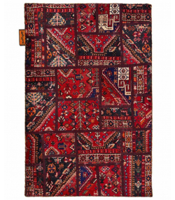 فرش دستباف امیرخیز Amirkhiz سری تکه دوزی کد 0884