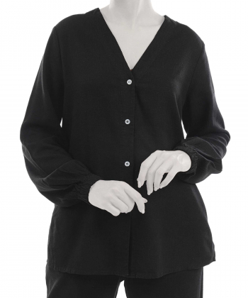 شومیز نخی آستین بلند زنانه بهبود مدل 701467