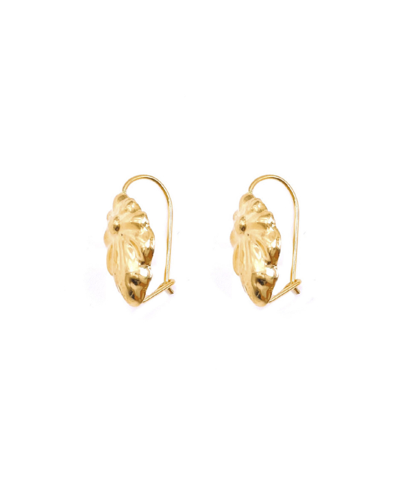 گوشواره کلیپسی برگ هماتیت گلد Hematite Gold کد 131456