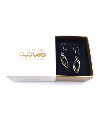 گوشواره آویز دلسان هماتیت گلد Hematite Gold کد 131673