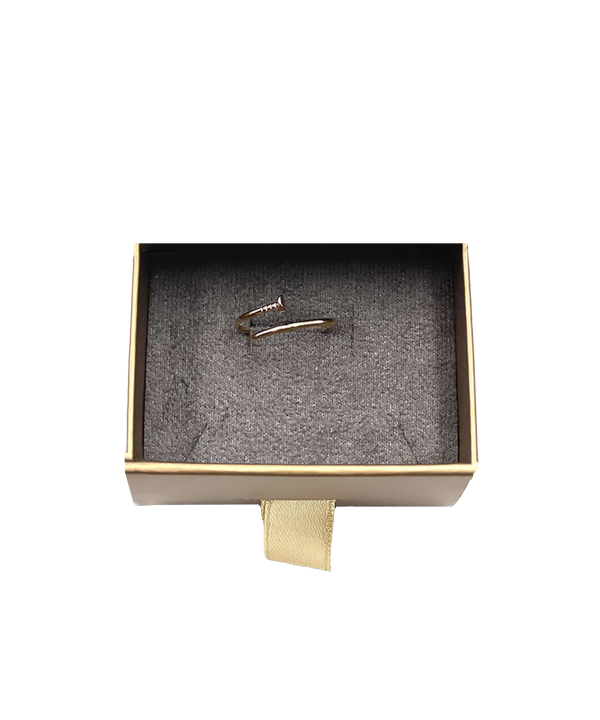 انگشتر مینیمال میخی هماتیت گلد Hematite Gold کد 132082