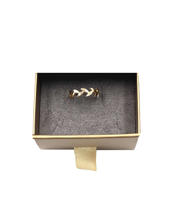 انگشتر مینیمال گندم هماتیت گلد Hematite Gold کد 132107