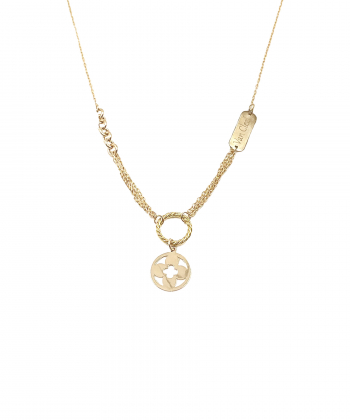 گردنبند ونکلیف ارکیده هماتیت گلد Hematite Gold کد 132143