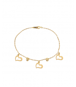 دستبند قلب فانتزی هماتیت گلد Hematite Gold کد 131836