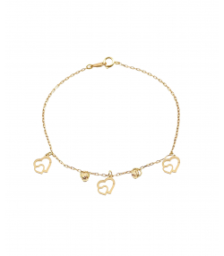 دستبند قلب دیلان هماتیت گلد Hematite Gold کد 131850