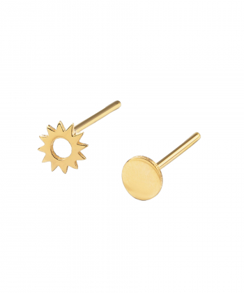 گوشواره طلا خورشید و دایره پرسته Parasteh کد 158535